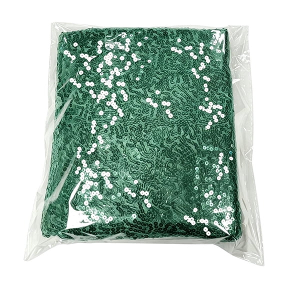 Emerald Sequin Backdrop Curtain Green – Rod-Mounted Celebration Background Fabric for Wedding Sign Photo Area, Home Party Styling