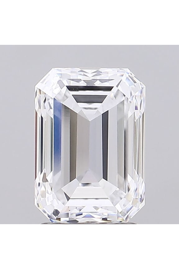 Emerald Shape 2.92 Ct D Color VVS2 Clarity CVD Lab Grown Diamond - Free Shipping