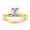 thumbnail image 1 of IGI Certified 2 Carat Emerald Shape Lab Grown Diamond Engagement Ring | 14K White Gold | Allen Flat Band Solitaire Lab Diamond Ring | FG-VS1-VS2 Quality Friendly Diamonds, 1 of 6