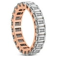 thumbnail image 1 of Emerald Shape Lab Grown Diamond Riley Eternity Ring For Women | 6 Carat EGL Certified 14K Rose Gold | FG-VS Quality Friendly Diamonds Eternity Ring Size 4.5, 1 of 5