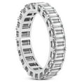 thumbnail image 1 of Emerald Shape Lab Grown Diamond Riley Eternity Ring For Women | 3 Carat IGI Certified 14K White Gold | FG-VS Quality Friendly Diamonds Eternity Ring Size 6.5, 1 of 5