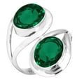 thumbnail image 1 of Emerald Simulated Women Jewelry 925 Sterling Silver Ring, 1 of 5
