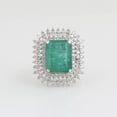 thumbnail image 1 of Emerald Solid 18 Kt White Gold SI Clarity HI Color Diamond Proposal Ring, 1 of 4
