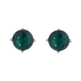 thumbnail image 1 of Emerald Stud Earrings in Sterling Silver, 1 of 4