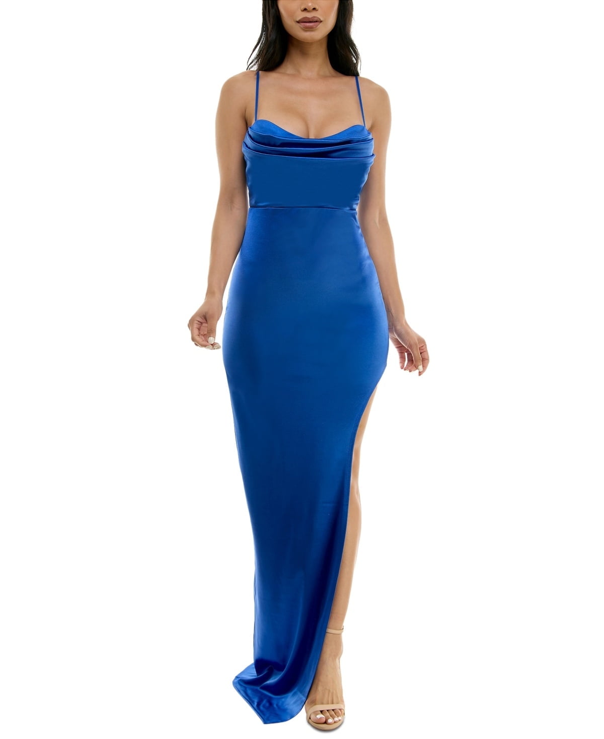 Emerald Sundae Juniors Draped Gown Blueberry XS - Walmart Business Supplies Emerald Sundae Juniors Draped Gown Blueberry XS - Walmart Business Supplies