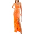 thumbnail image 1 of Emerald Sundae Womens Juniors Satin Long Evening Dress, 1 of 2