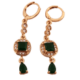 thumbnail image 1 of Emerald & Topaz Gold Dangle Earrings, 1 of 6