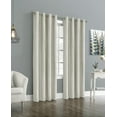 thumbnail image 1 of Emerald Total Blackout Jacquard Grommet Curtain Panel 52" x 84" in White, 1 of 6