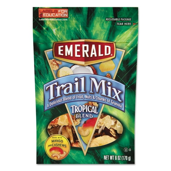 Emerald Trail Mix Tropical Blend 6 oz Bag 6/Carton 88834
