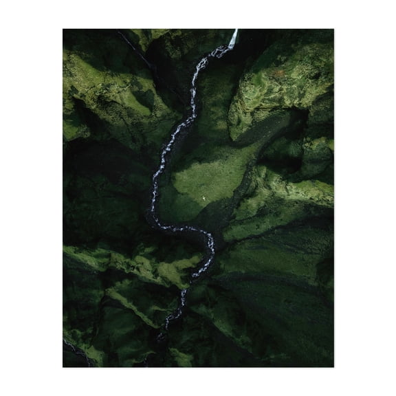 Emerald Veins - Iceland Photography Nature Landscape Wilderness Scenic Unframed Wall Art Print 6 x 8 inches