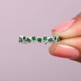 thumbnail image 1 of Emerald Zig-Zag Full Eternity Band Ring, Stackable Ring, 925 Silver Ring, Handmade Fine Ring Jewelry, May Birthstone Ring Jewelry, Gift For Mom, 1 of 4