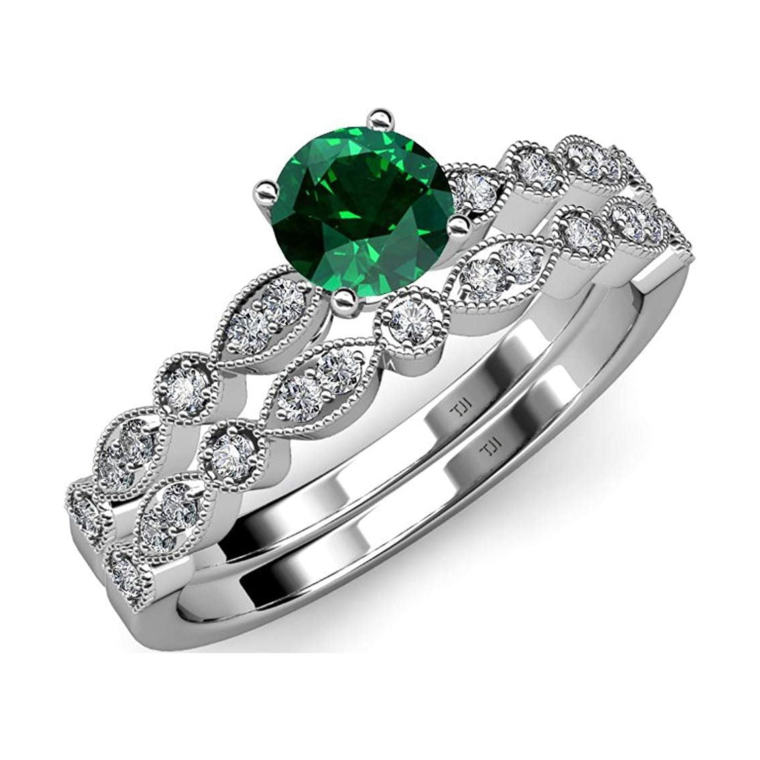 Marquise and hotsell dot engagement ring