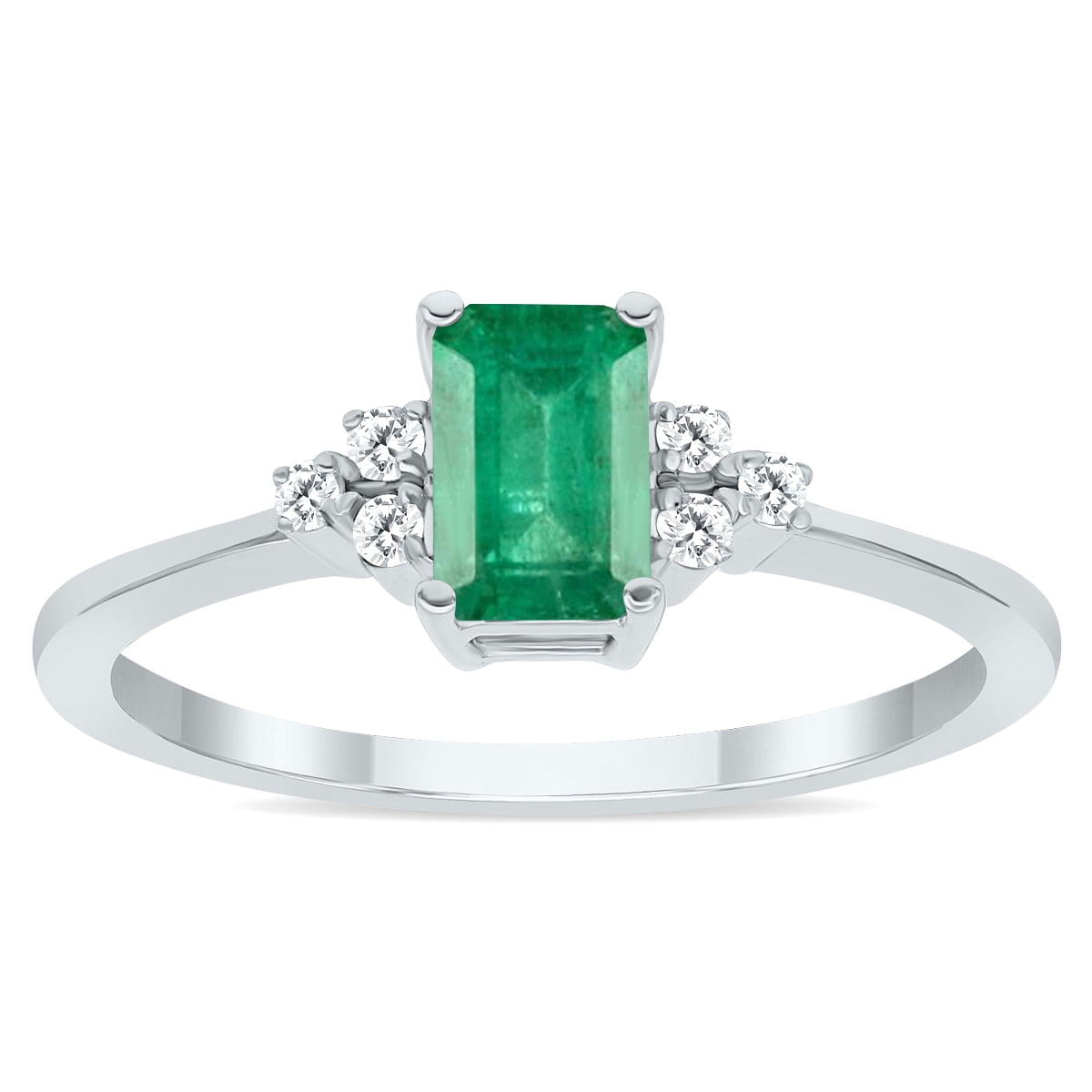18ct White Gold 2.00ct Sapphire, 3.27ct Emerald & 0.80ct Diamond Ring