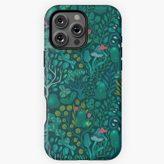 Emerald forest keepers Fairy woodland creatures Tree plants and mushrooms Phone Case for iPhone 16 15 14 13 12 11 Pro Max M5907176