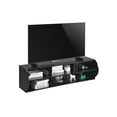 thumbnail image 1 of Emerald's Wall Mounted TV Stand Living Room Furniture W/ Shelves (Black), 1 of 9