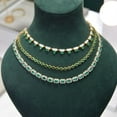 thumbnail image 1 of Emerald tennis necklace Silver | Natural Pear emerald tennis necklace choker Silver | Pear emerald necklaceSilver | Emerald necklace, 1 of 3