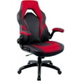 thumbnail image 1 of Emerge Bonded Leather Ergonomic Gaming Chair, Black and Red (51465-CC), 1 of 8
