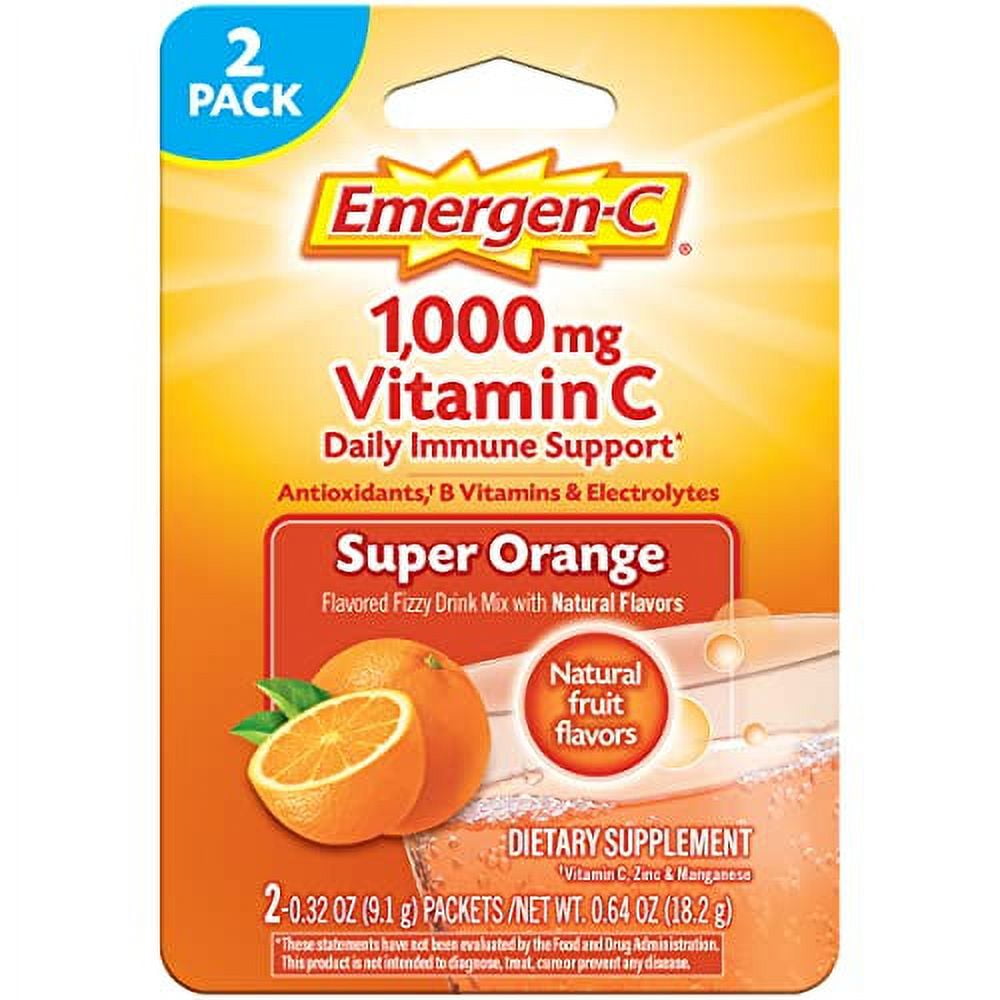 EmergenC 1000mg Vitamin C Powder for Daily Immune Support Caffeine Free Vitamin C Supplements