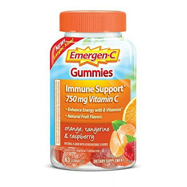 Emergen C 750mg Vitamin C Gummies for Adults Immune Support with B Emergen C 750mg Vitamin C Gummies for Adults Immune Support with B