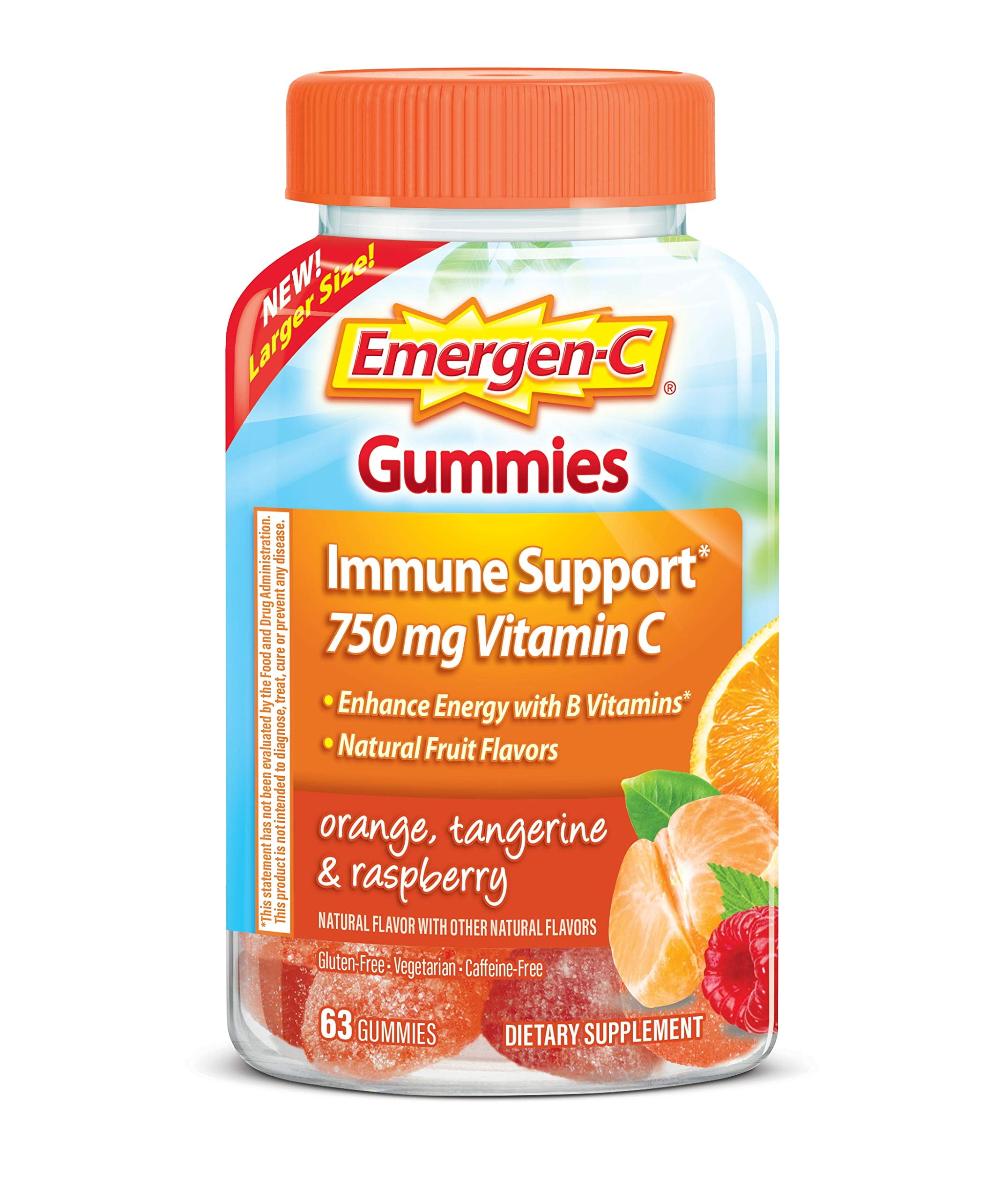 Emergen C 750mg Vitamin C Gummies for Adults Immune Support with B