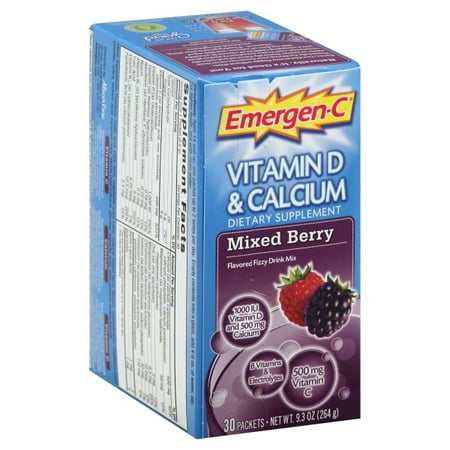 Emergen-C Bone Health Drink Mix Packets Mixed Berry 30 Each