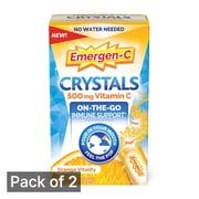 Emergen-C Crystals On-The-Go Immune Support Supplement, Orange Vitality, 28-Count Box Pack of 2