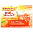 thumbnail image 1 of Emergen-C 1000Mg Vitamin C Powder for Immune Support Super Orange, 30 Count, 0.32 Oz Packets - 5 Pack, 1 of 5