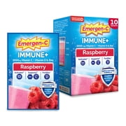 Emergen-C Immune+ Vitamin C Supplement Powder for Immune Support, Raspberry, 30 Ct, for Adults