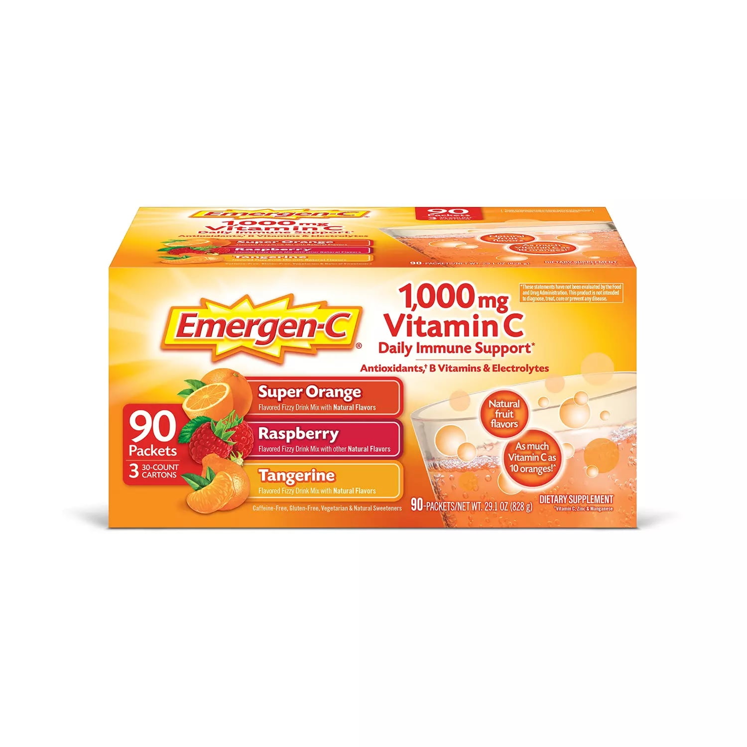 Emergen-C Variety Flavor Pack - 90 Count