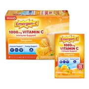 Emergen-C 1000mg Vitamin C Powder for Daily Immune Support with Zinc and Manganese, Tangerine, 30 Count