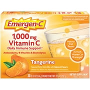 Emergen-C Vitamin C Supplement Powder for Immune Support, Tangerine, 30 Ct
