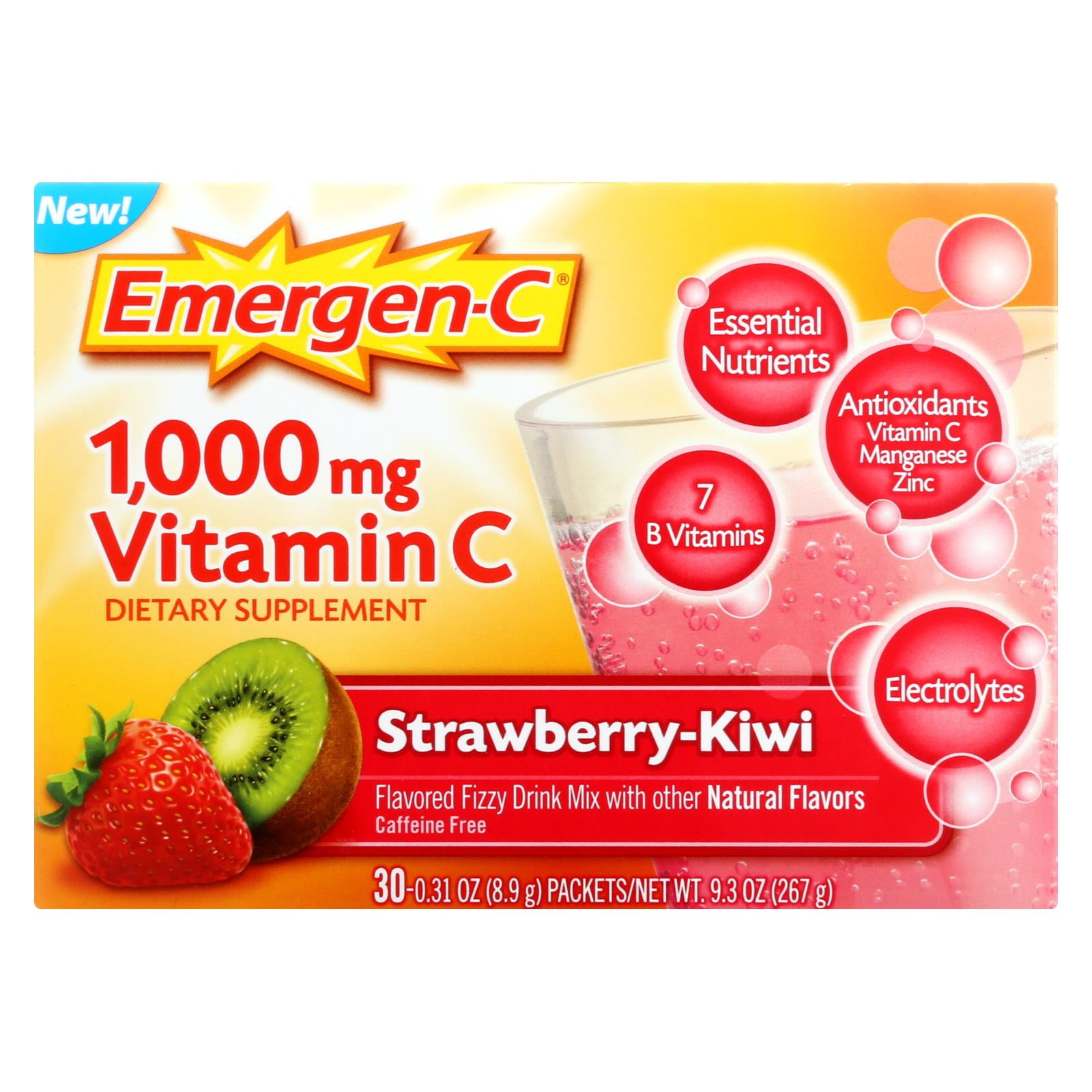 Emergen-c - Strawberry Kiwi - 1 Each - 30 Pkt