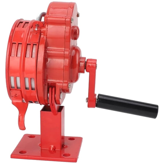 Emergency Alarm Tool 110dB Hand Crank Siren Red Manual Operated Alarm For Security Outdoor Survival