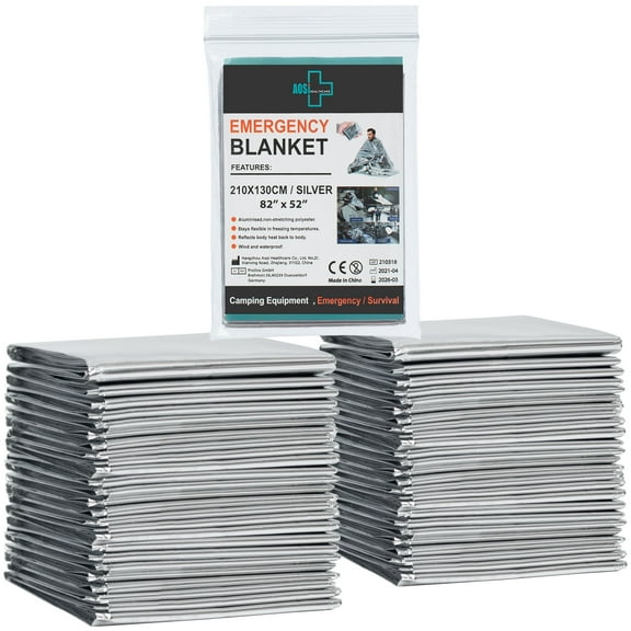 Emergency Blanket (12-Pack) for Emergencies- High Quality Material