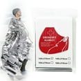 thumbnail image 1 of Emergency Blanket Kit – Thermal Foil Survival Blanket for Camping, Hiking, Outdoors, Emergency Situations, Windproof, Heat Retaining, Lightweight & Compact, 82" x 51", Poncho & Shelter Use, 1 of 9