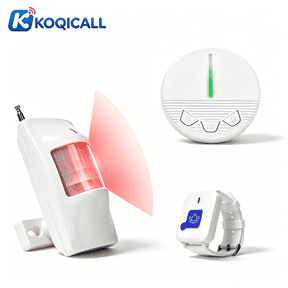 Wireless Caregiver Pager with Motion Reminder Sensor - Life alert systems for Elderly no monthly fee(1 Detector & 1 Receiver & 1 Call Button)