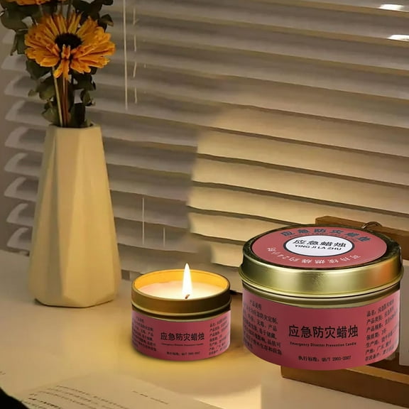 Emergency Candle 24 Hour Windproof Odorless Lighting for Power Outages, Camping, Hiking, Disaster Preparedness