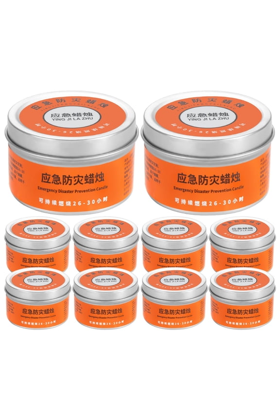 Emergency Candles, 10-Pack Long Burning 15-Hour Candles, Windproof & Water-Resistant Outdoor Survival Candles for Power Outage, Camping, and Home Emergency Kits