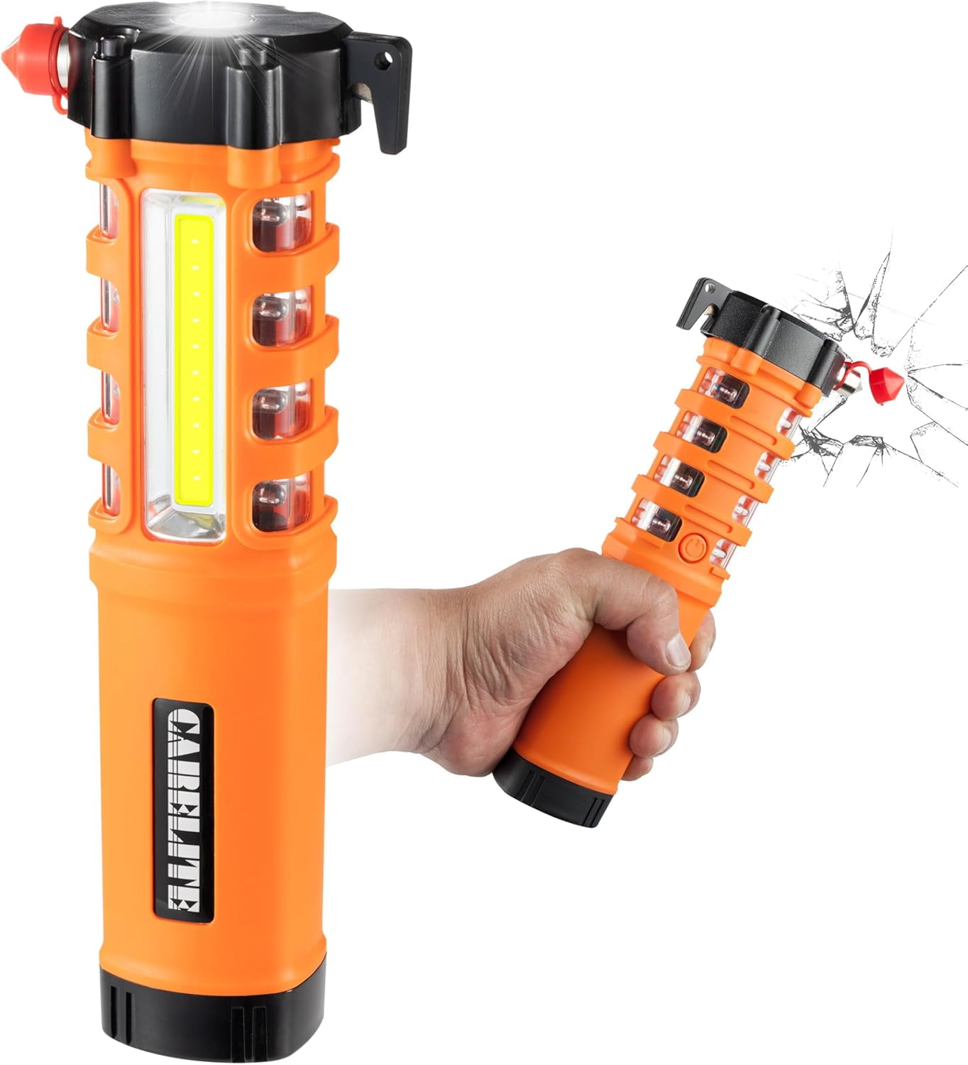 Emergency Car Flashlight with Seatbelt Cutter and Window Breaker, LED ...