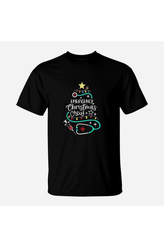 Emergency Christmas Crew Emergency Nurse Er Techs Secretary TShirt