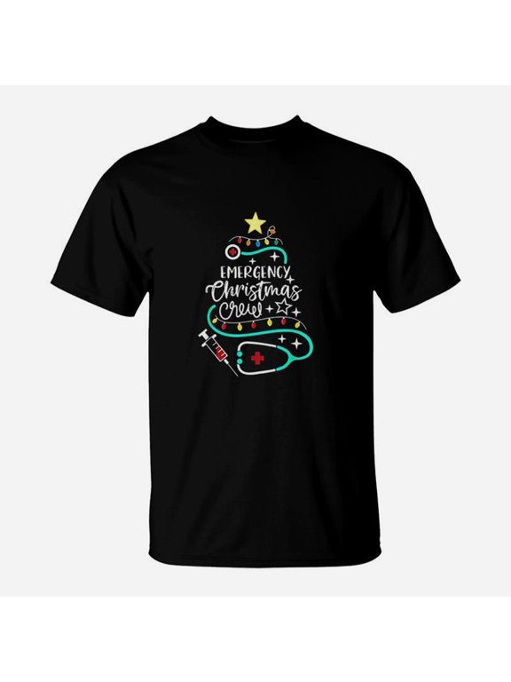 Emergency Christmas Crew Emergency Nurse Er Techs Secretary TShirt