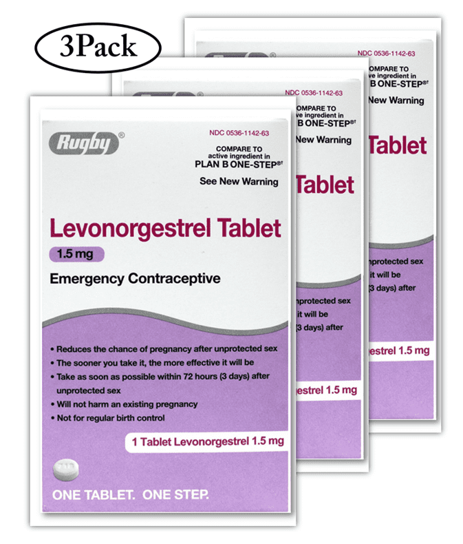 Emergency Contraceptive Pill | Compare to Plan B One-Step | 1.5MG ONE TABLET | 3PK