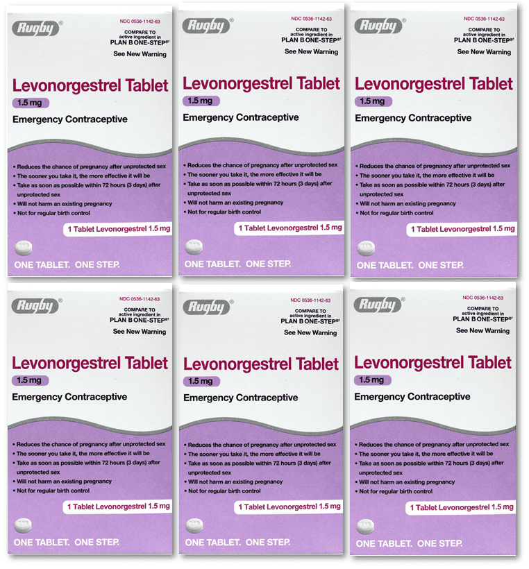 Emergency Contraceptive Pill | Compare to Plan B One-Step | 1.5MG ONE TABLET | 6PK