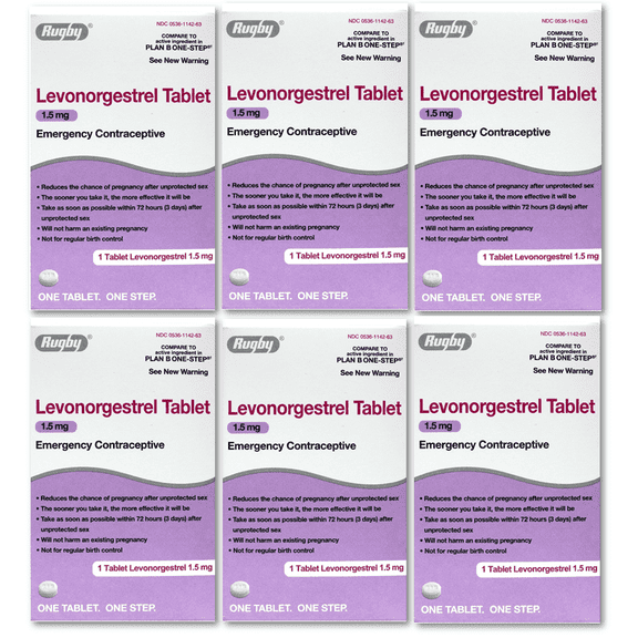 Emergency Contraceptive Pill | Compare to Plan B One-Step | 1.5MG ONE TABLET | 6PK