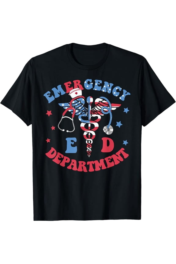 Emergency Department 4Th Of July Fireworks Er Nurse Er Tech T-Shirt