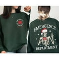 thumbnail image 1 of Emergency Department Christmas, Skeleton Christmas Shirt, Nurse Skeleton Shirt, Er Christmas Gift For Nurse, ER Crew Christmas Shirt, 1 of 2