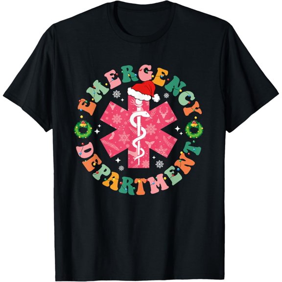 Emergency Department ER Nurse Christmas Emergency Room T-Shirt
