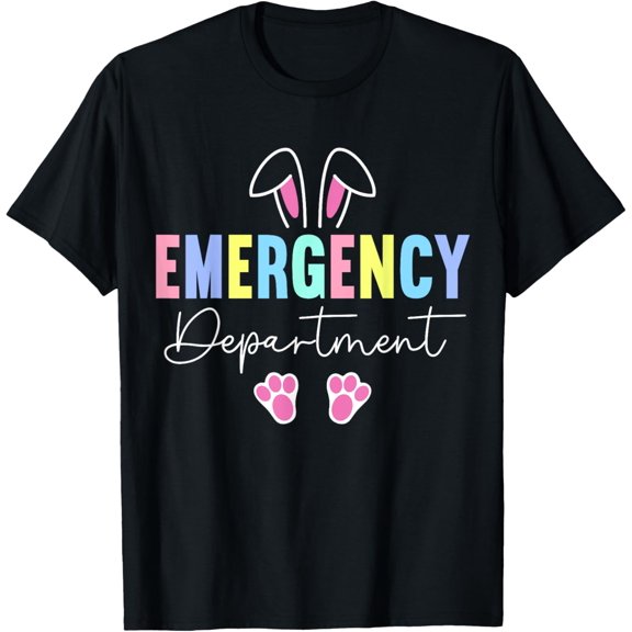 Emergency Department Easter Bunny ER Nurse Easter Day T-Shirt100% cotton