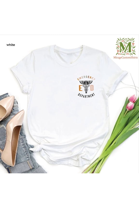 Emergency Department Pocket Shirt,Emergency Room Tech Gift,Future Nurse Tshirt, Medical Assistant Tee, Er Nurse T-Shirt,Rn Appreciation Gift, Full Size S-5XL