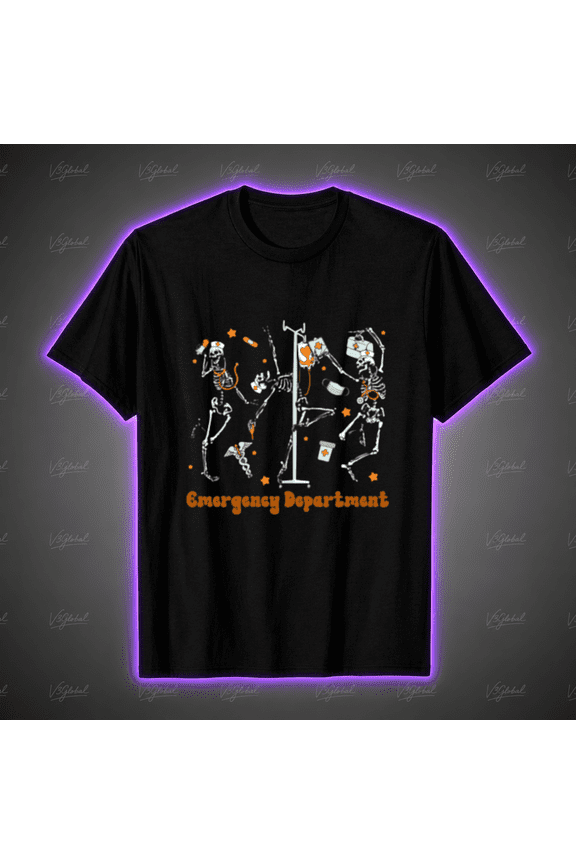 Emergency Department Skeleton Crew Funny Nurse Doctor T-Shirt, for men & women, S-5XL